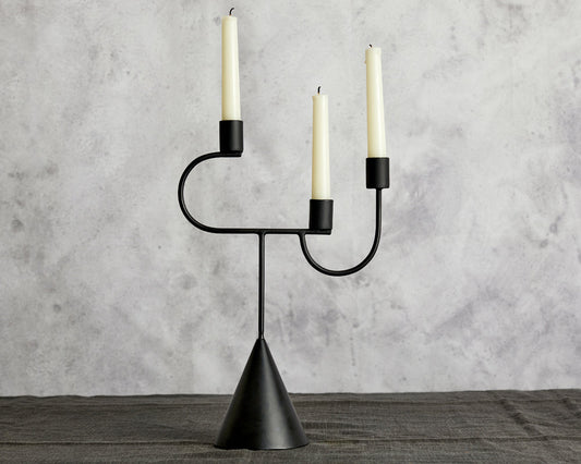 Kålf Black Iron Candelabra-0