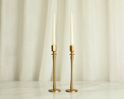 Jenna Brass Candle Holders Set-0