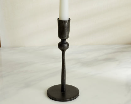 Aruma Iron Black Candle Holder-2