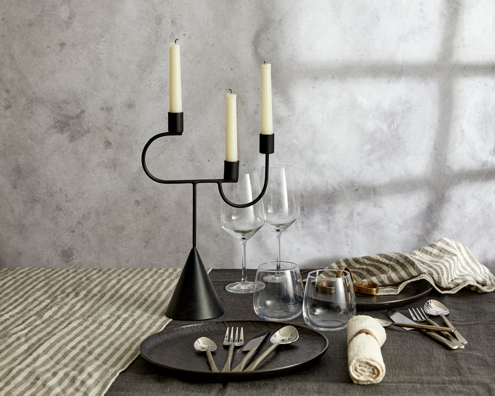 Kålf Black Iron Candelabra-1