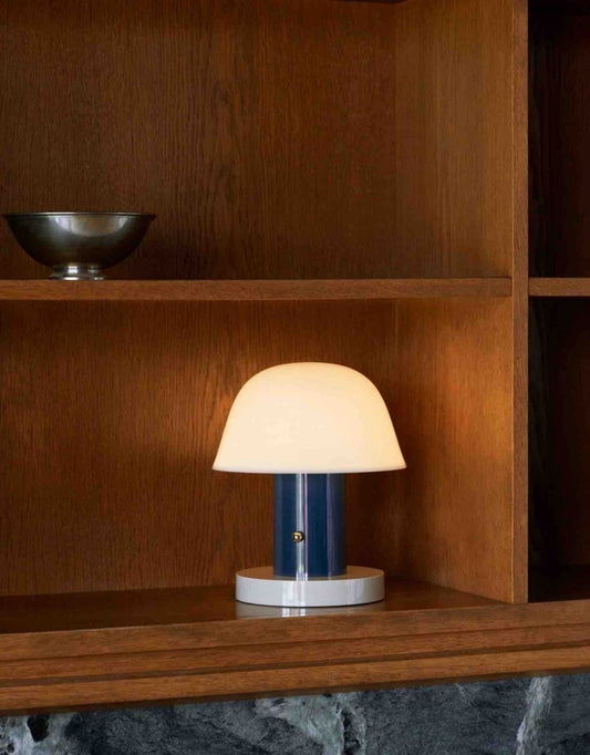 Nordic Cute Mushroom Setago Table Lamp - Dimmable Portable Quirky Nursery Light-2